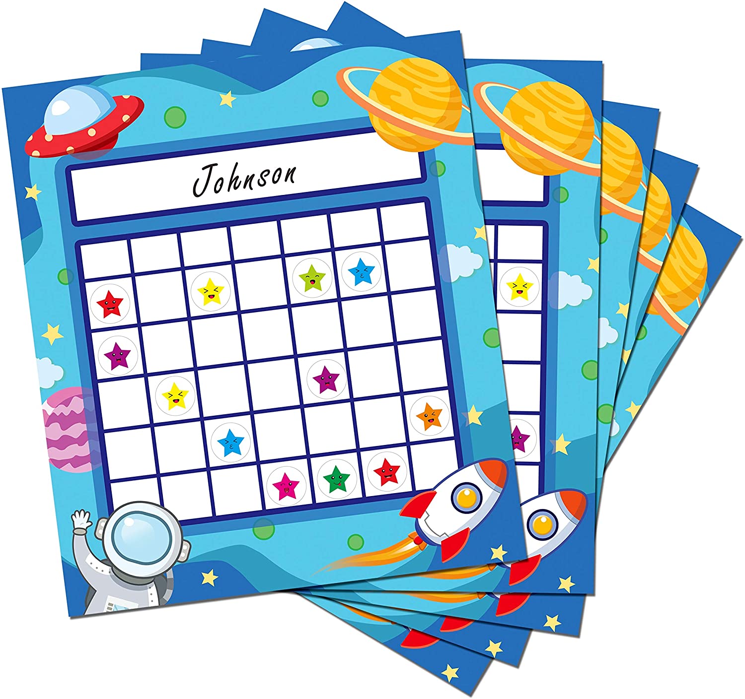 66 Pack Classroom Incentive Chart in 2 Designs with 2024 Star Stickers